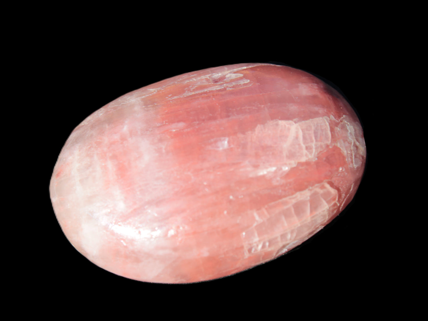 Pink Sorbet Calcite palm stone 57-61mm 71-117g Rocks and Things