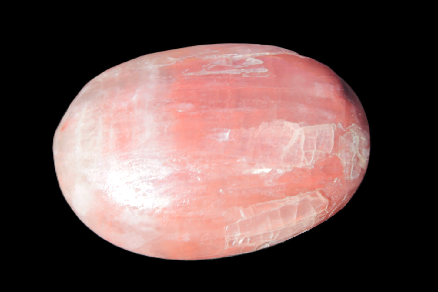 Pink Sorbet Calcite palm stone 57-61mm 71-117g Rocks and Things