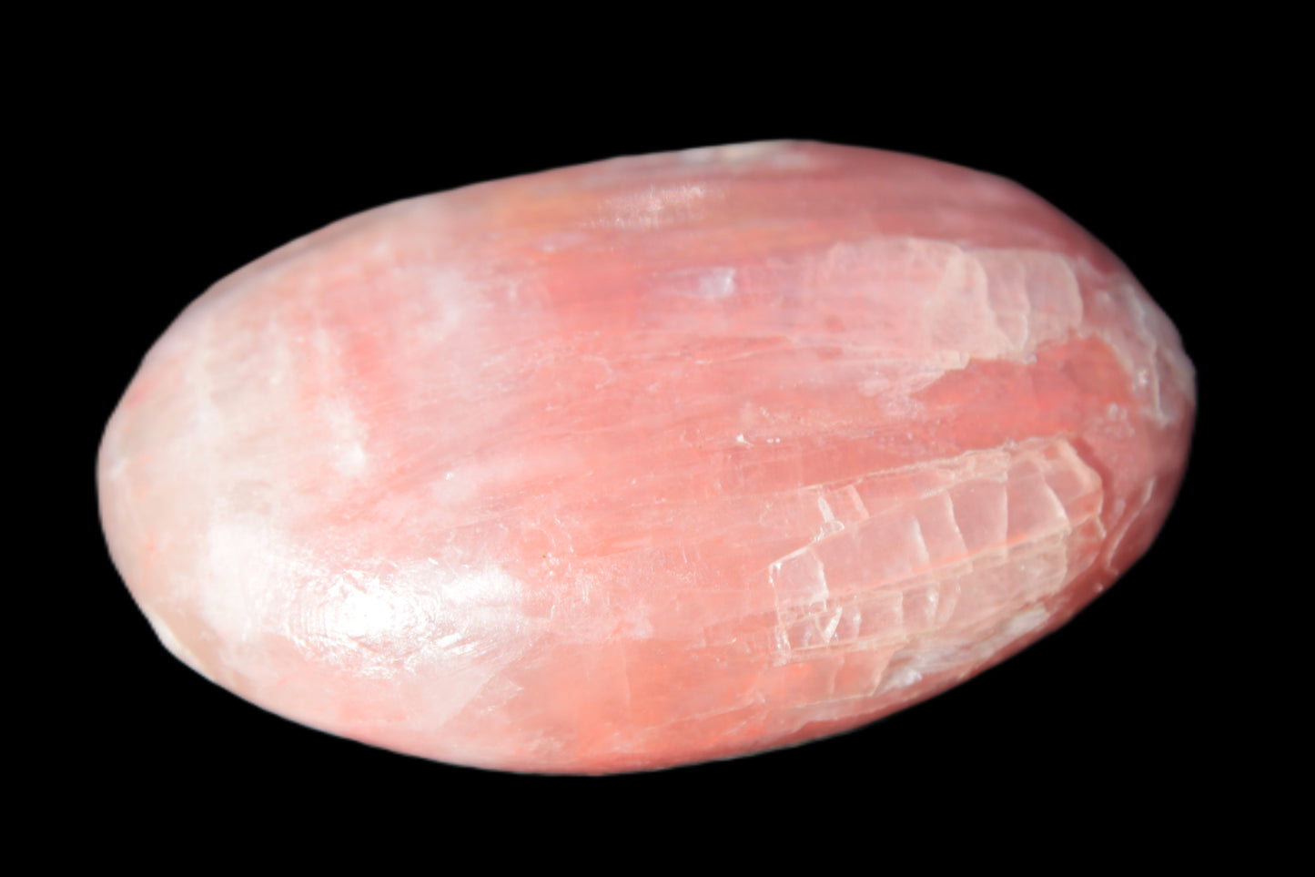 Pink Sorbet Calcite palm stone 57-61mm 71-117g Rocks and Things