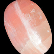 Pink Sorbet Calcite palm stone 57-61mm 71-117g in sunlight - Rocks and Things Store