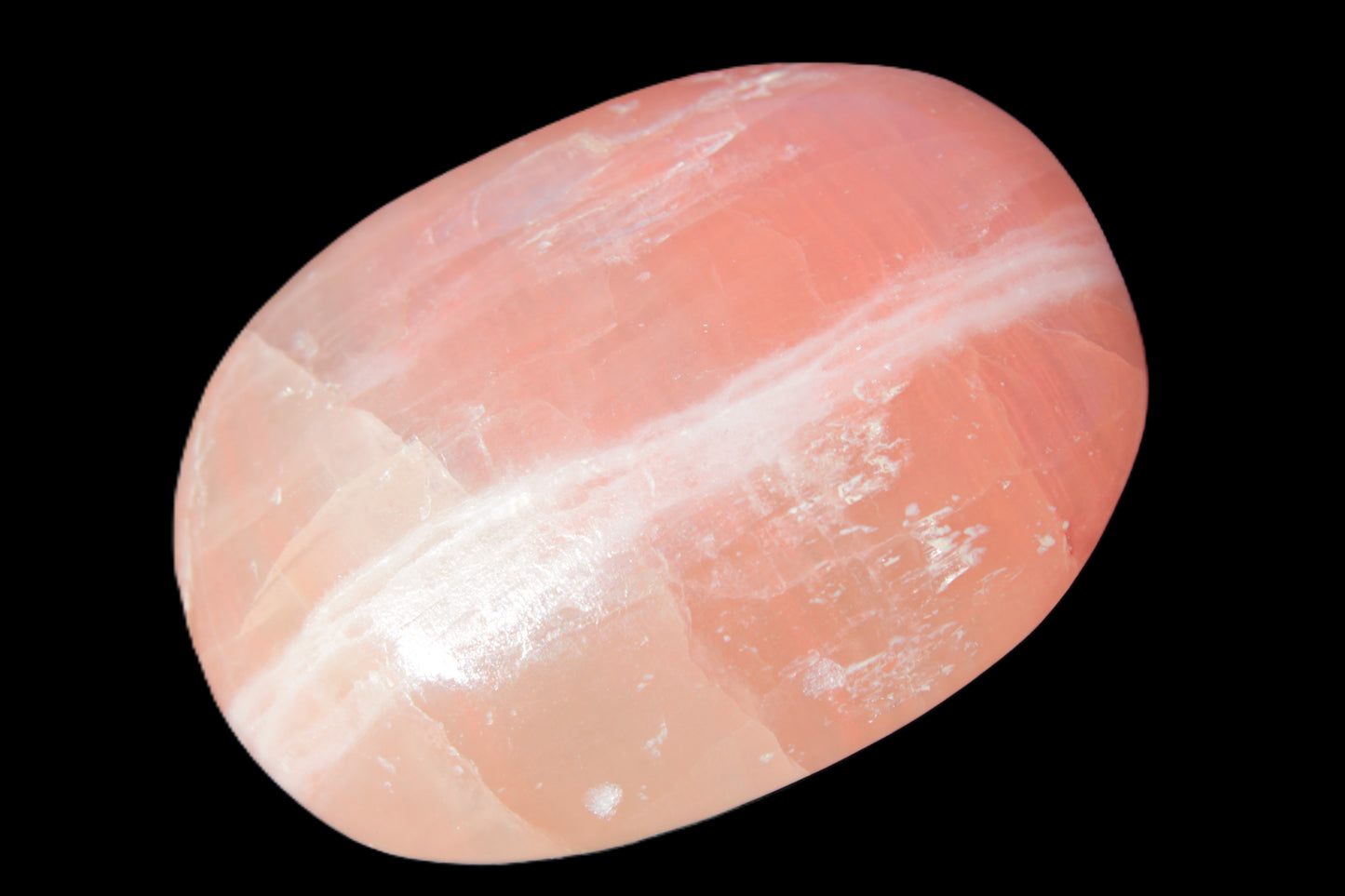 Pink Sorbet Calcite palm stone 57-61mm 71-117g Rocks and Things