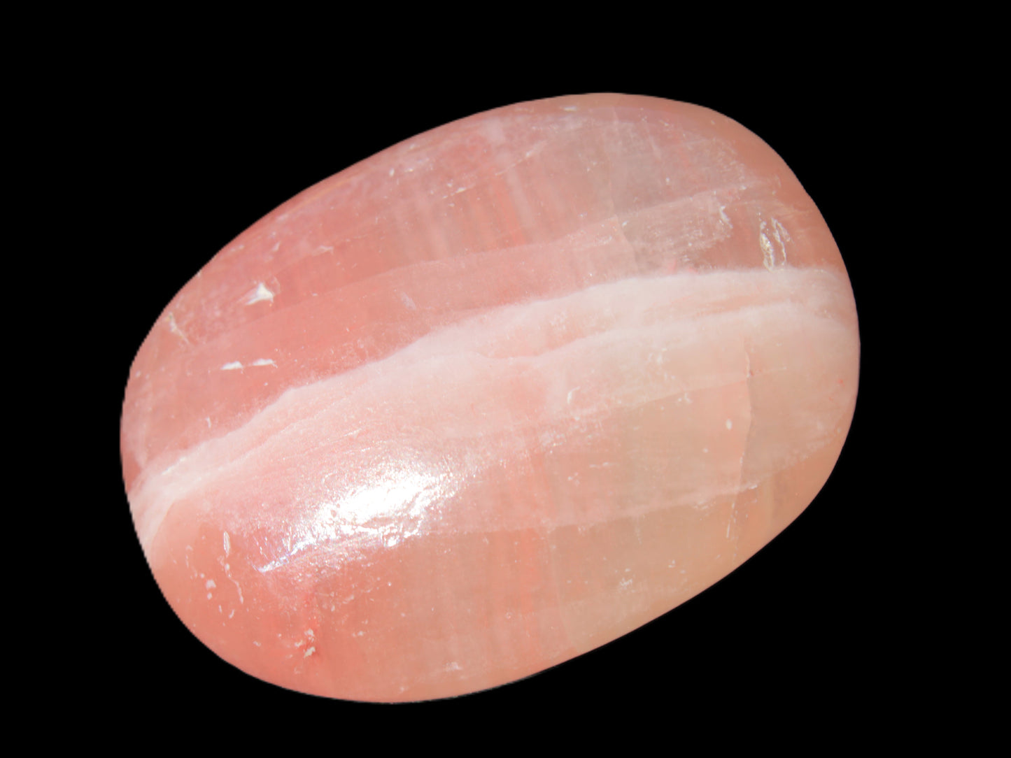 Pink Sorbet Calcite palm stone 57-61mm 71-117g Rocks and Things