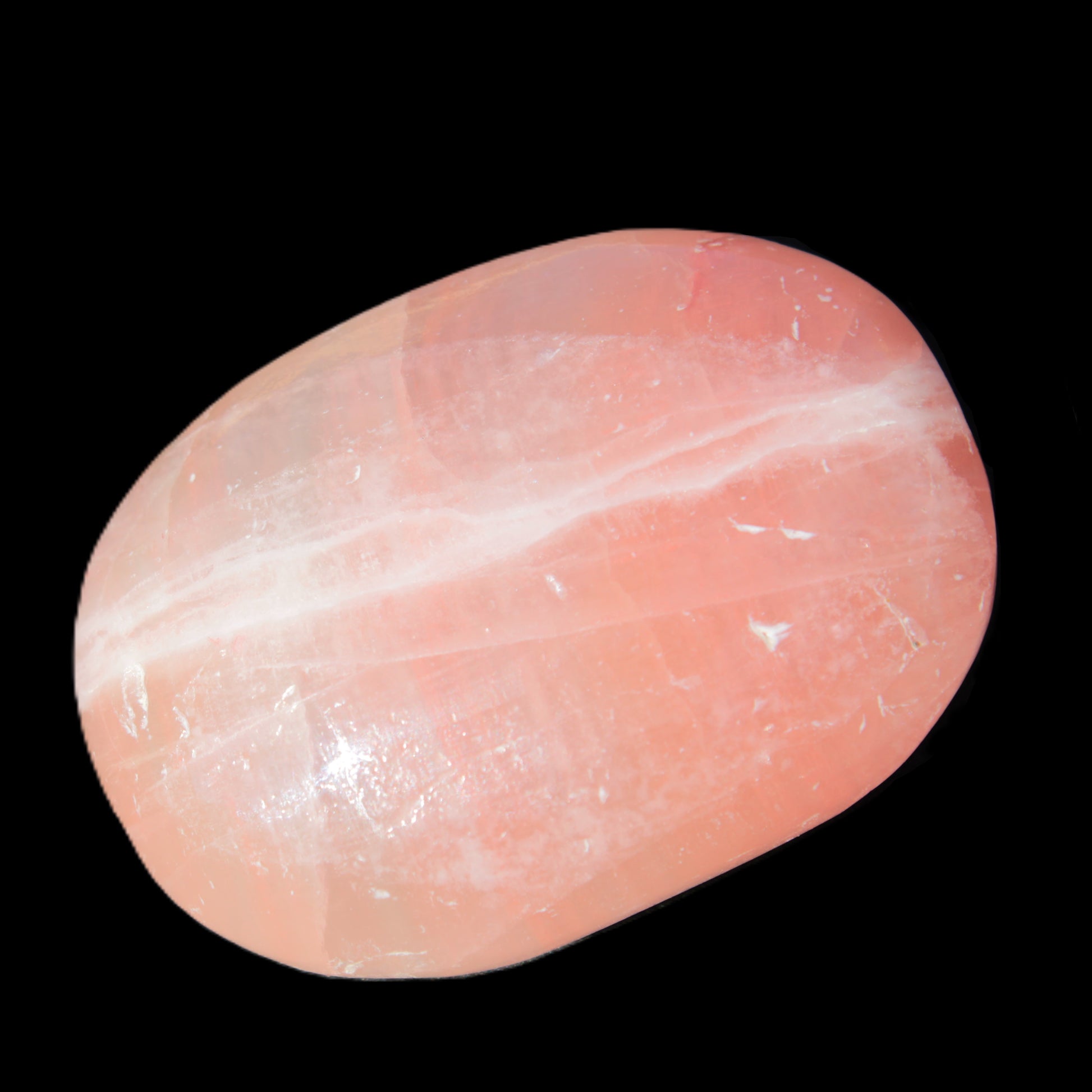 Pink Sorbet Calcite palm stone 57-61mm 71-117g Rocks and Things