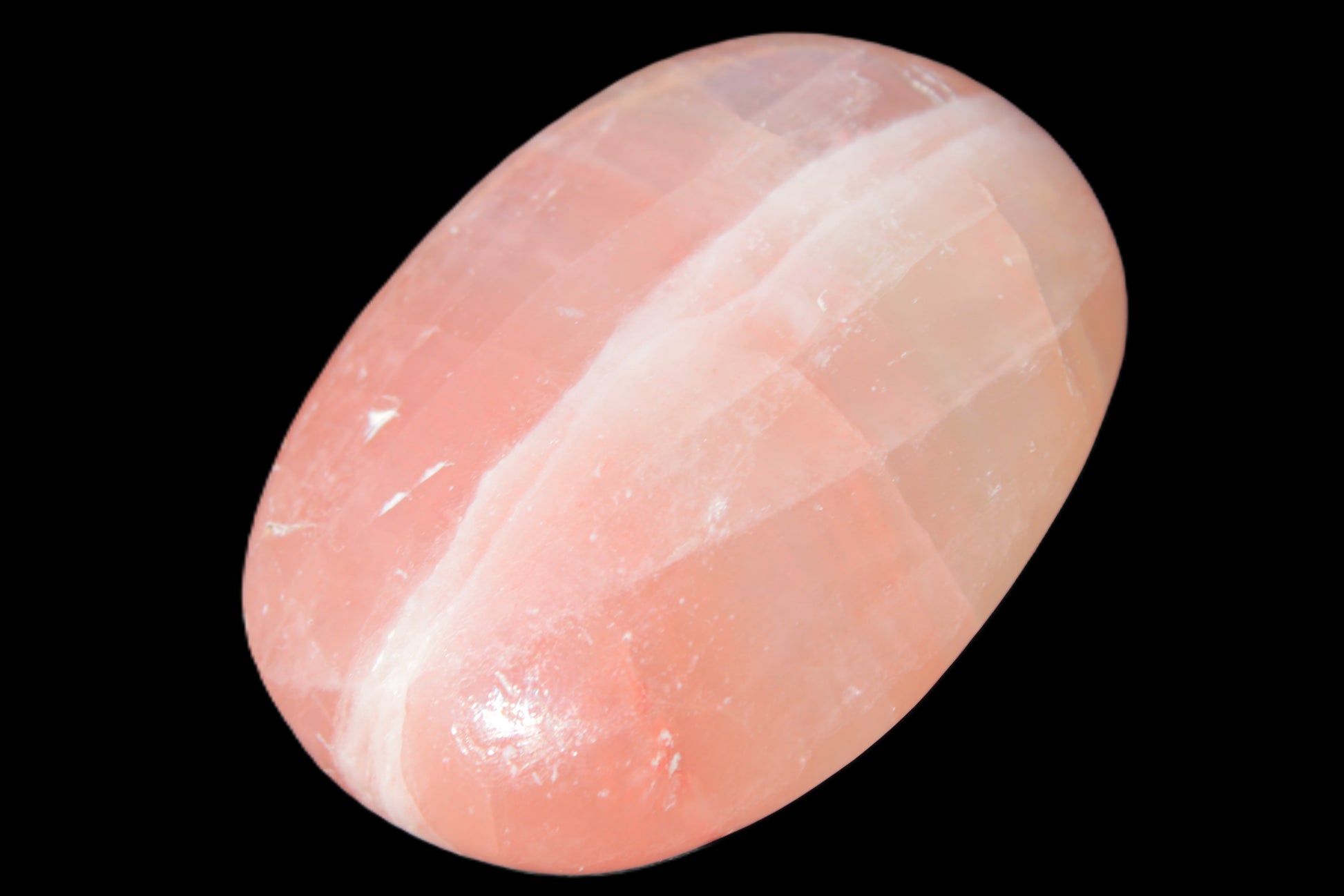 Pink Sorbet Calcite palm stone 57-61mm 71-117g Rocks and Things