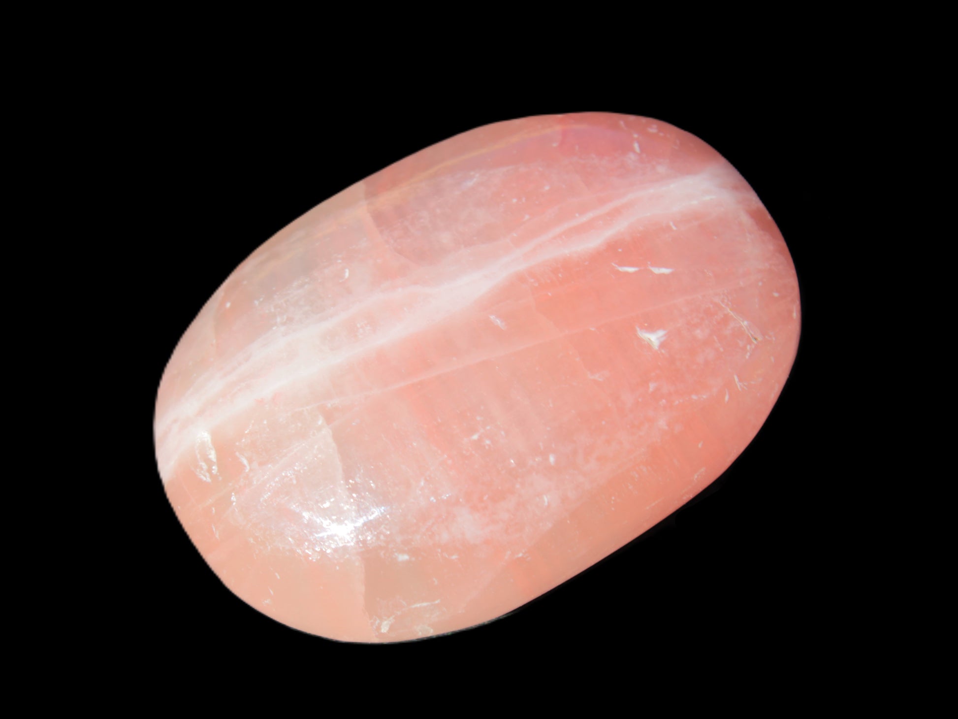 Pink Sorbet Calcite palm stone 57-61mm 71-117g Rocks and Things