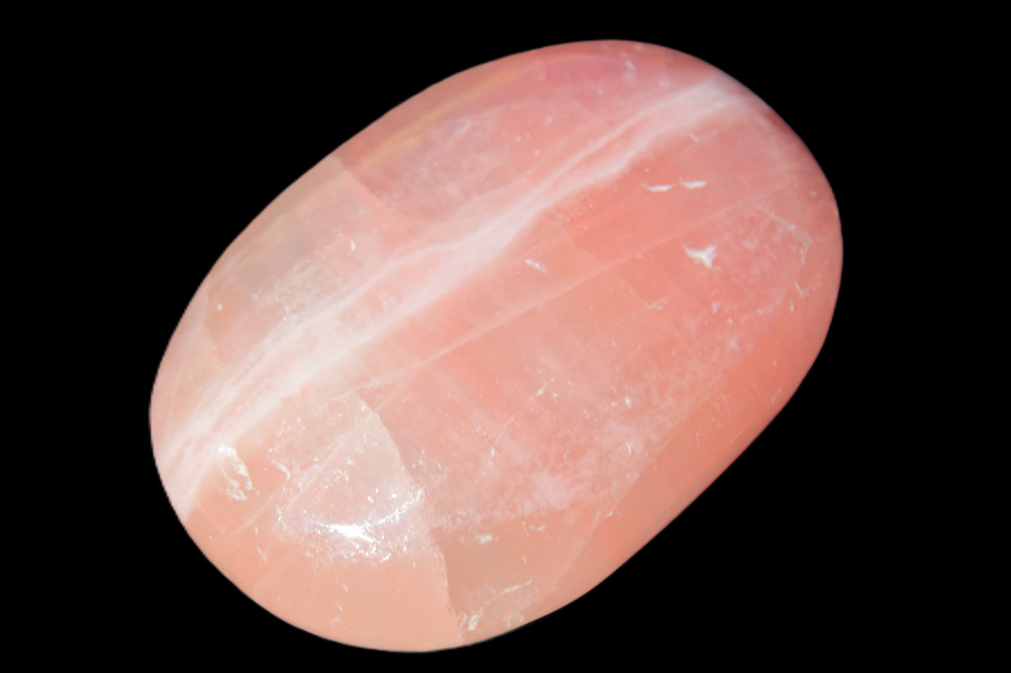 Pink Sorbet Calcite palm stone 57-61mm 71-117g Rocks and Things