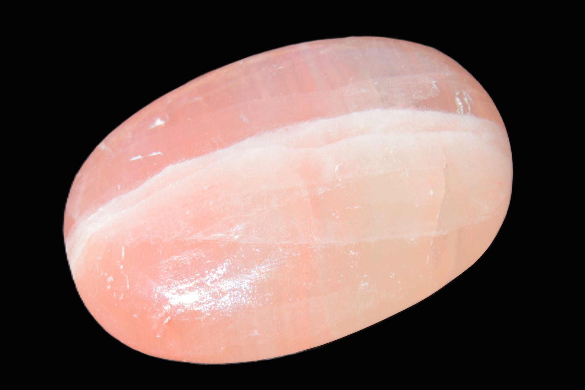 Pink Sorbet Calcite palm stone 57-61mm 71-117g Rocks and Things