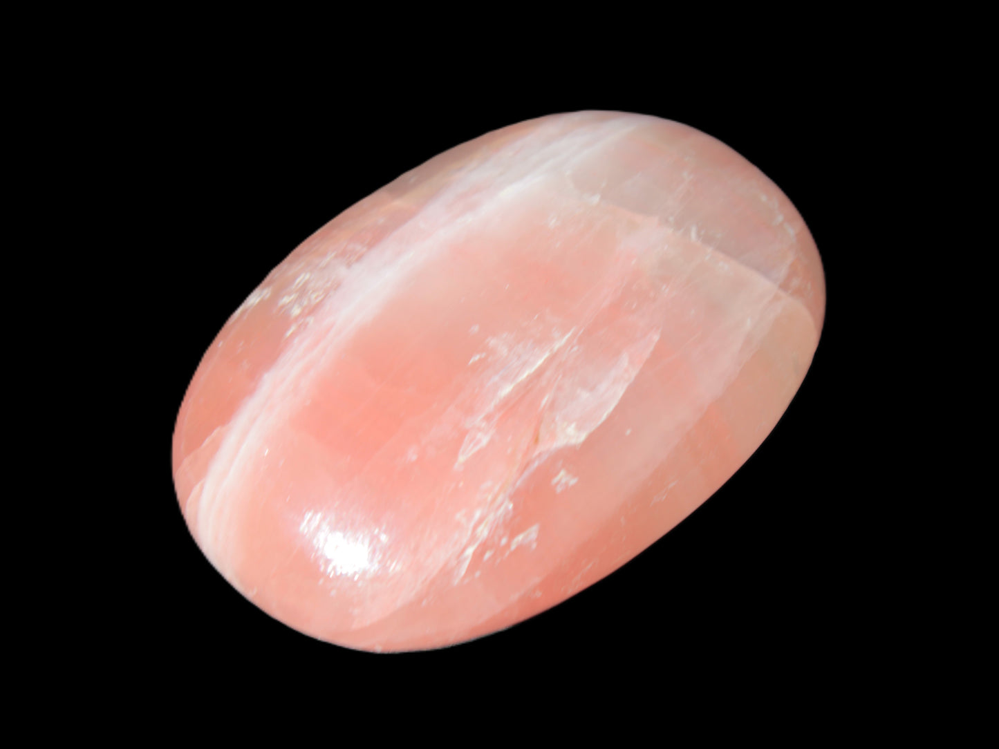 Pink Sorbet Calcite palm stone 57-61mm 71-117g Rocks and Things