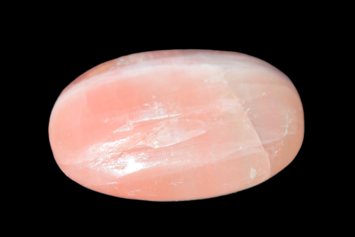 Pink Sorbet Calcite palm stone 57-61mm 71-117g Rocks and Things