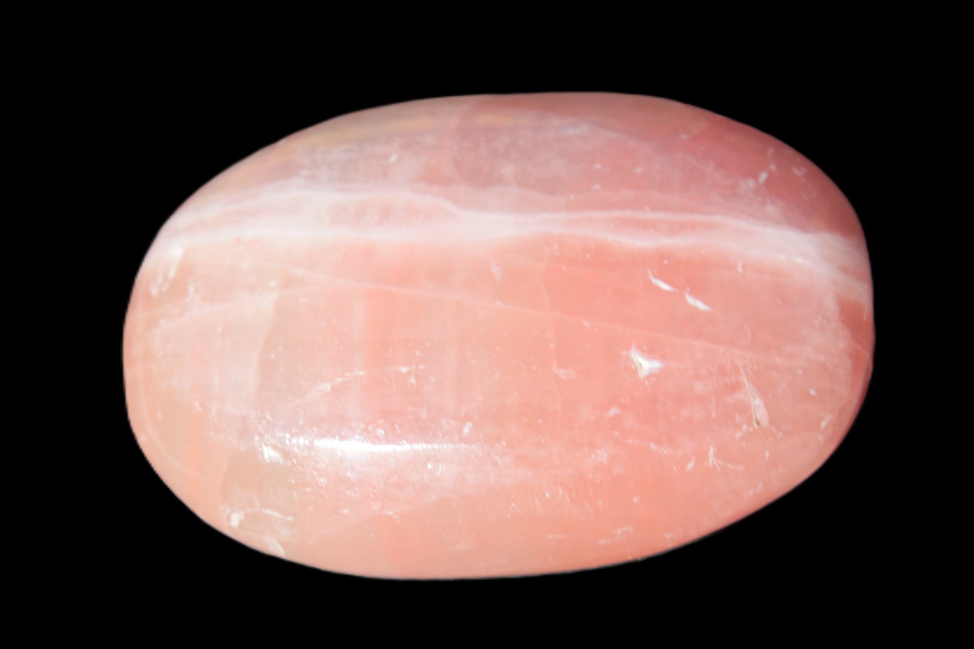 Pink Sorbet Calcite palm stone 57-61mm 71-117g Rocks and Things