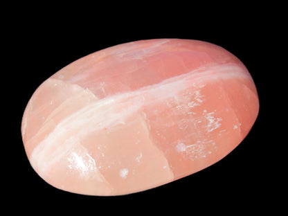 Pink Sorbet Calcite palm stone 57-61mm 71-117g Rocks and Things