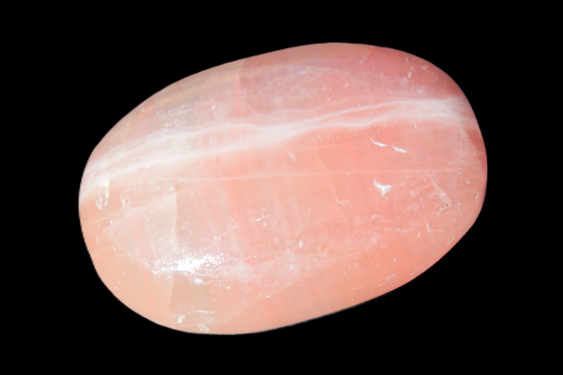 Pink Sorbet Calcite palm stone 57-61mm 71-117g Rocks and Things