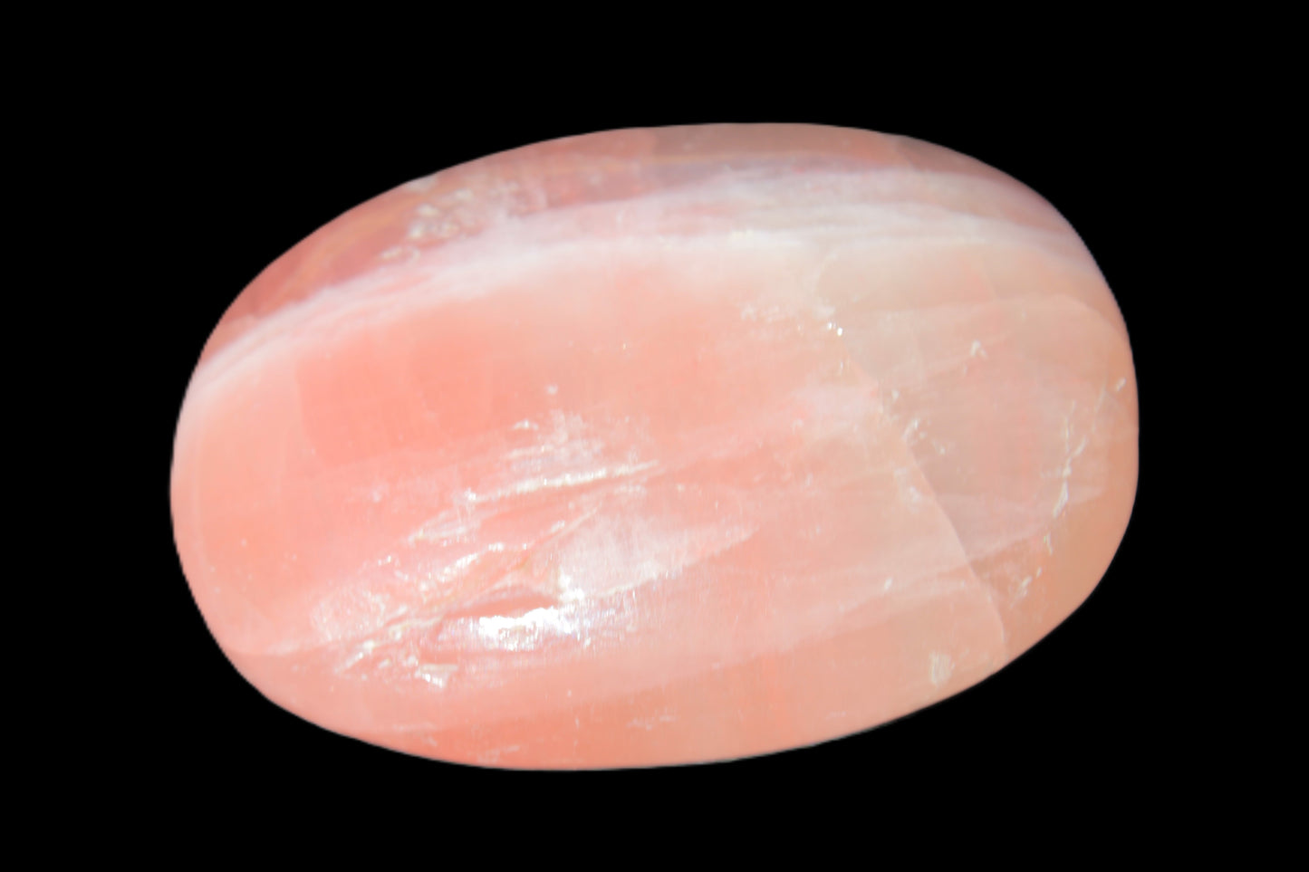 Pink Sorbet Calcite palm stone 57-61mm 71-117g Rocks and Things