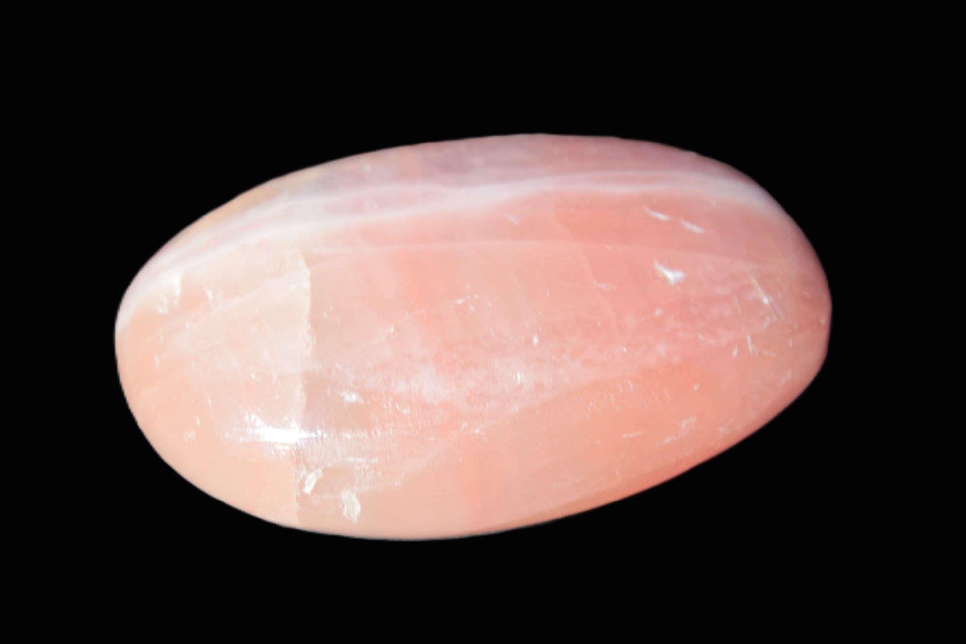 Pink Sorbet Calcite palm stone 57-61mm 71-117g Rocks and Things