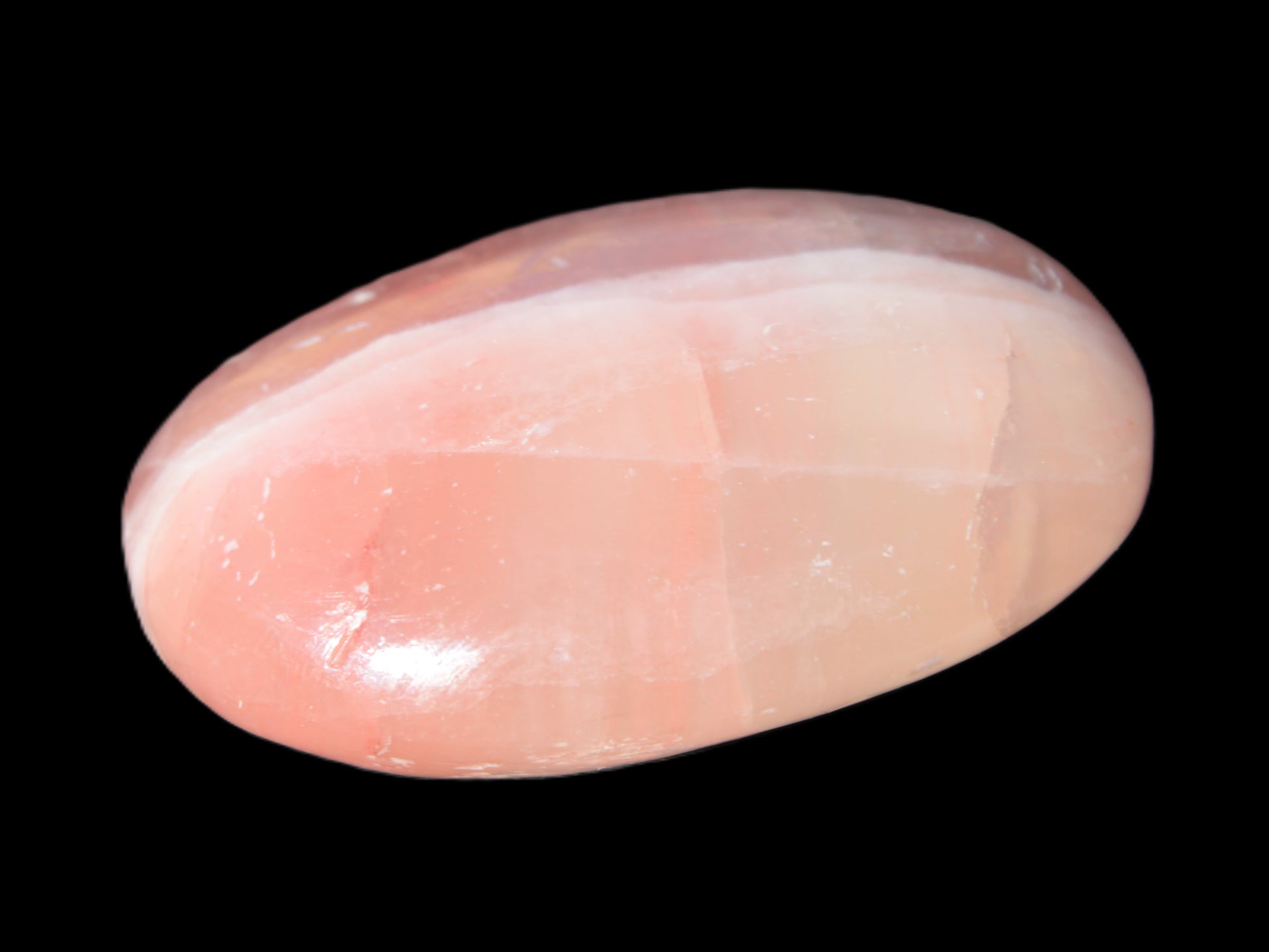 Pink Sorbet Calcite palm stone 57-61mm 71-117g Rocks and Things