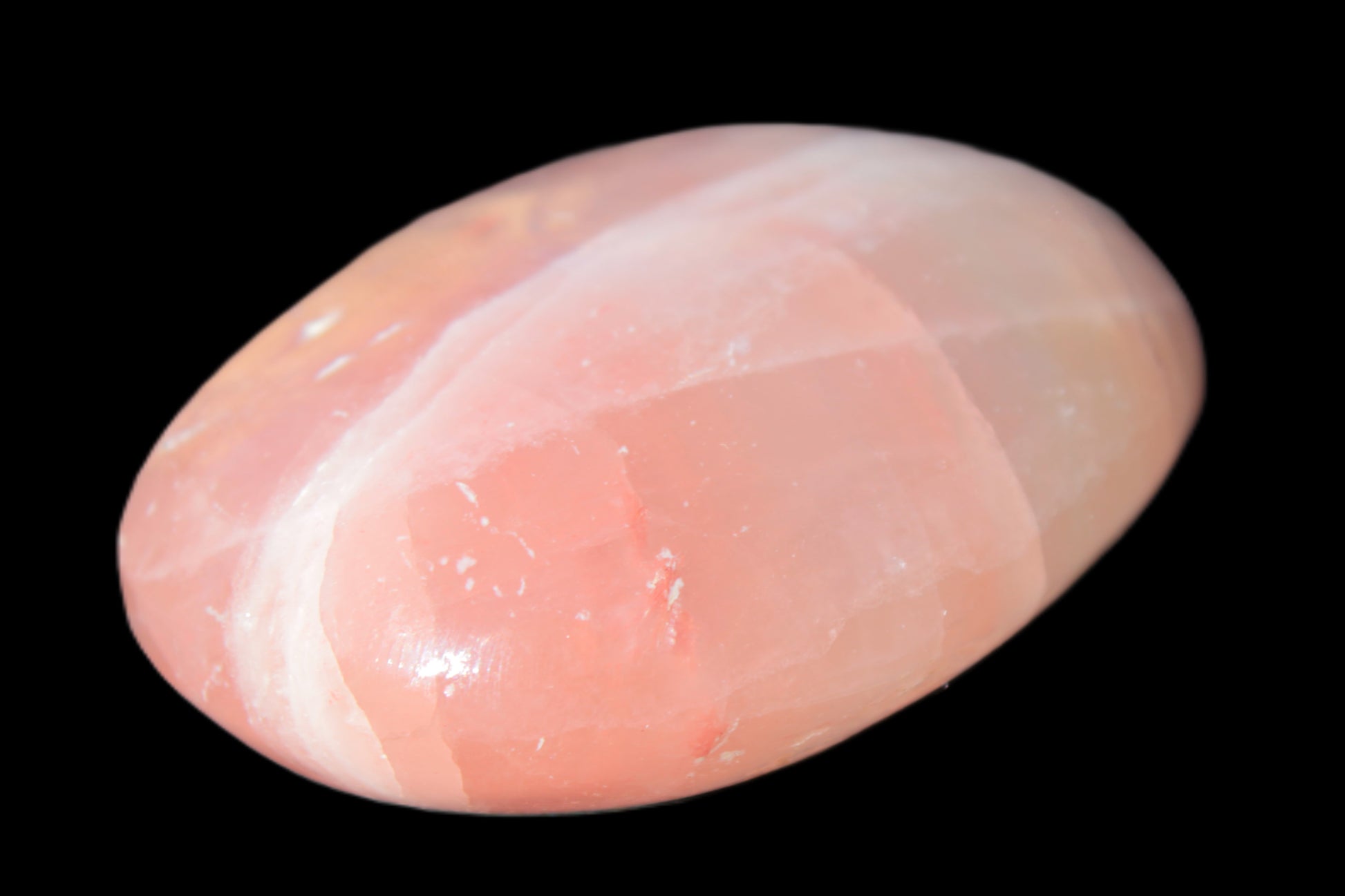 Pink Sorbet Calcite palm stone 57-61mm 71-117g Rocks and Things