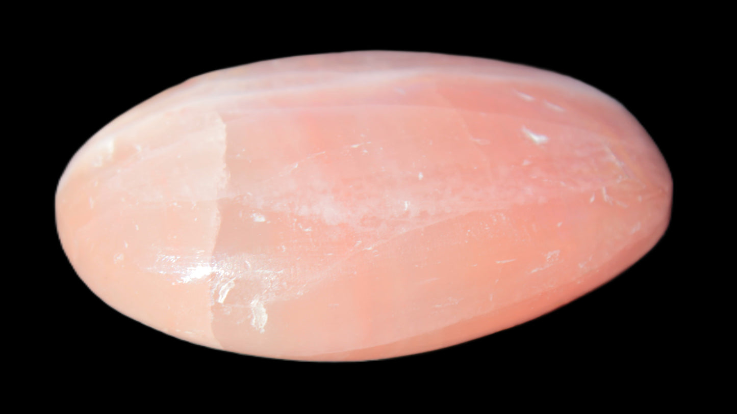 Pink Sorbet Calcite palm stone 57-61mm 71-117g Rocks and Things