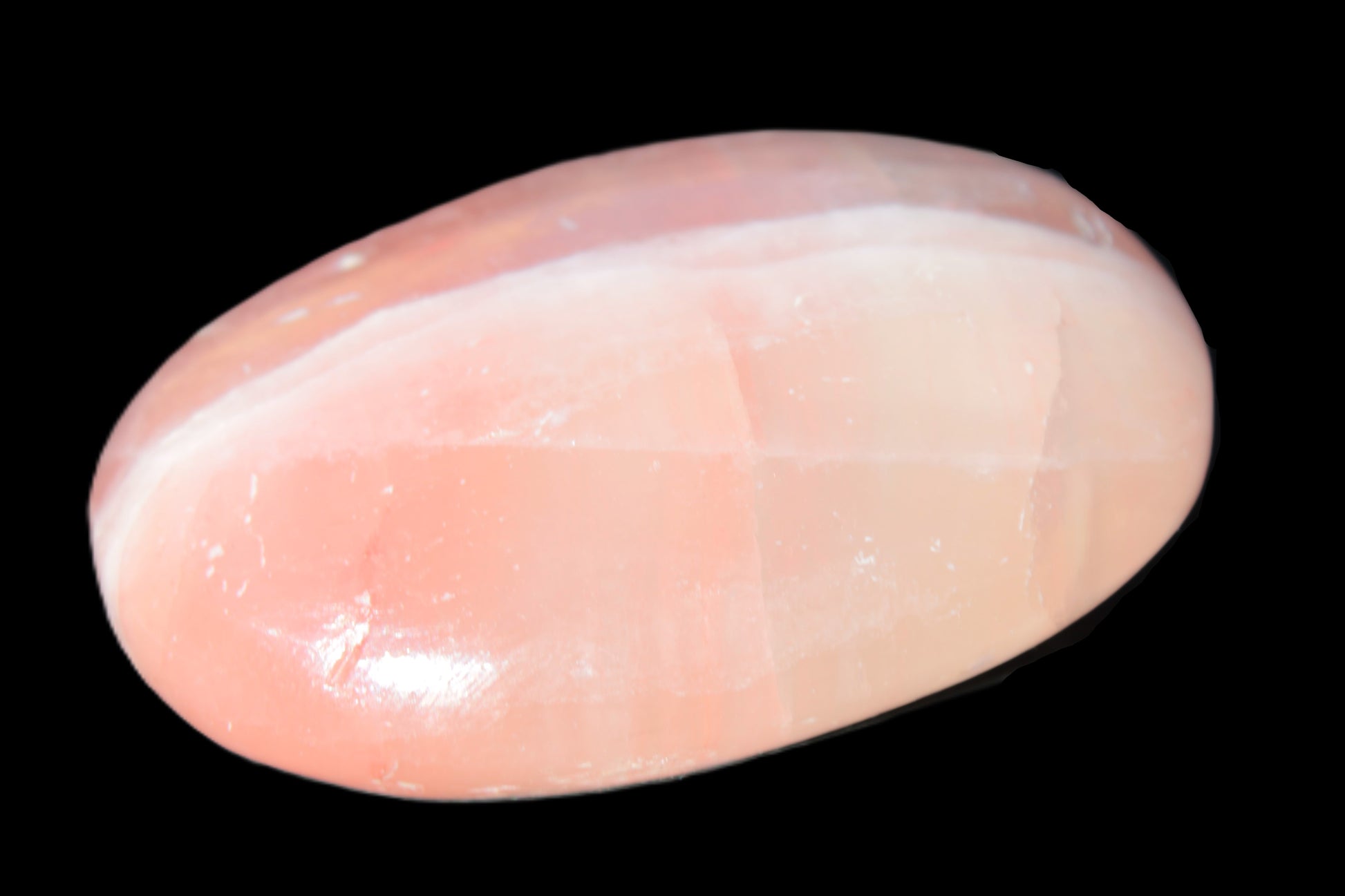 Pink Sorbet Calcite palm stone 57-61mm 71-117g Rocks and Things