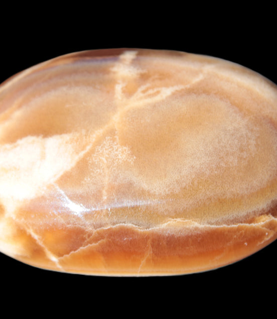 Chocolate Calcite palm stone 58-66mm 91-115g Rocks and Things