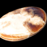 Chocolate Calcite palm stone 58-66mm 91-115g Rocks and Things