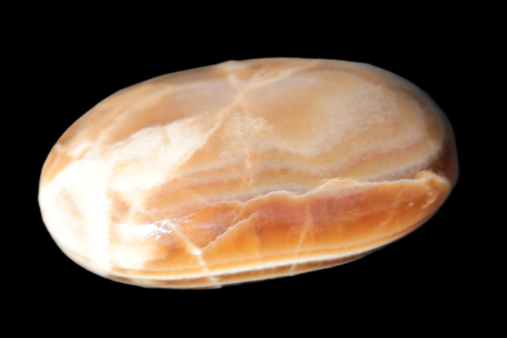 Chocolate Calcite palm stone 58-66mm 91-115g Rocks and Things
