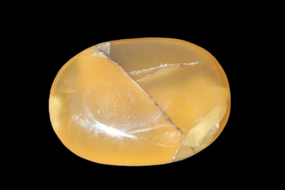 Honey Calcite palm stone 58-62mm 83-95g Rocks and Things