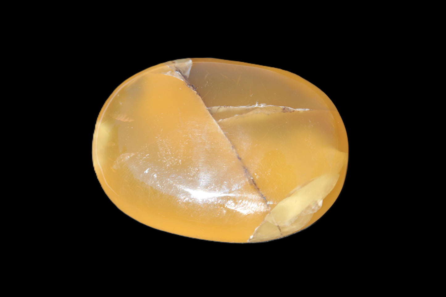 Honey Calcite palm stone 58-62mm 83-95g Rocks and Things