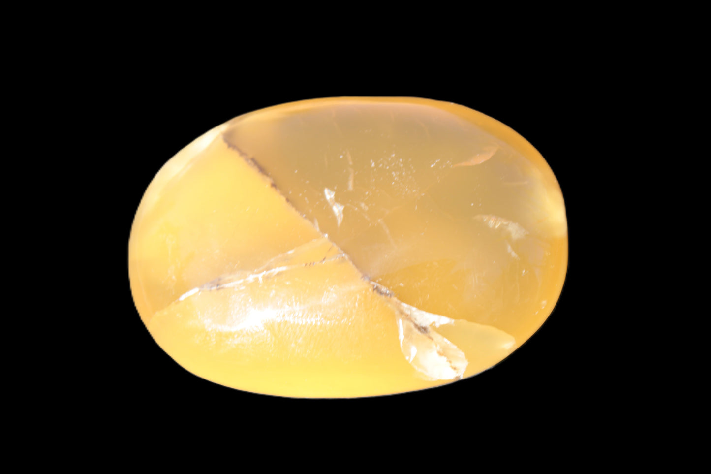 Honey Calcite palm stone 58-62mm 83-95g Rocks and Things