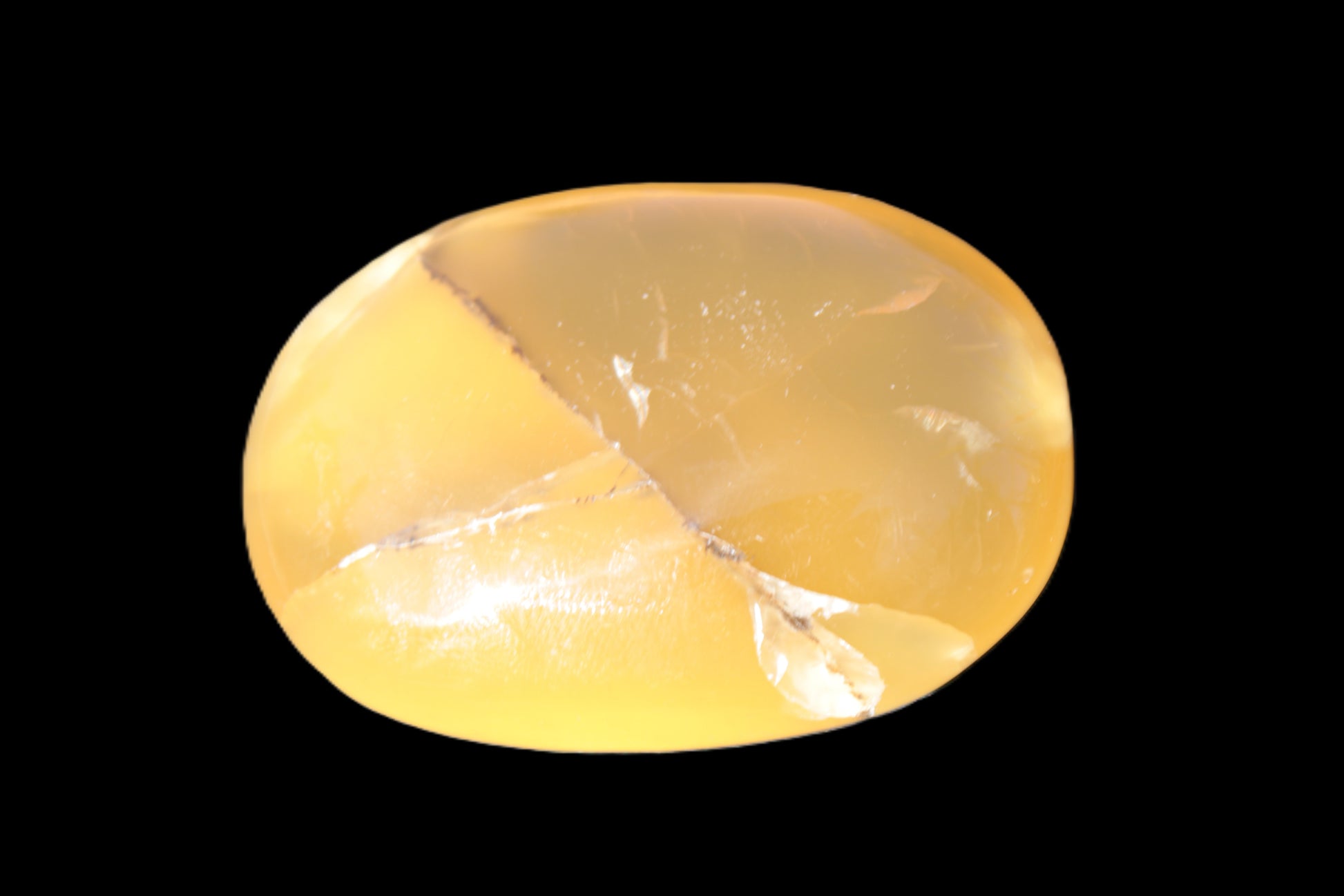 Honey Calcite palm stone 58-62mm 83-95g Rocks and Things