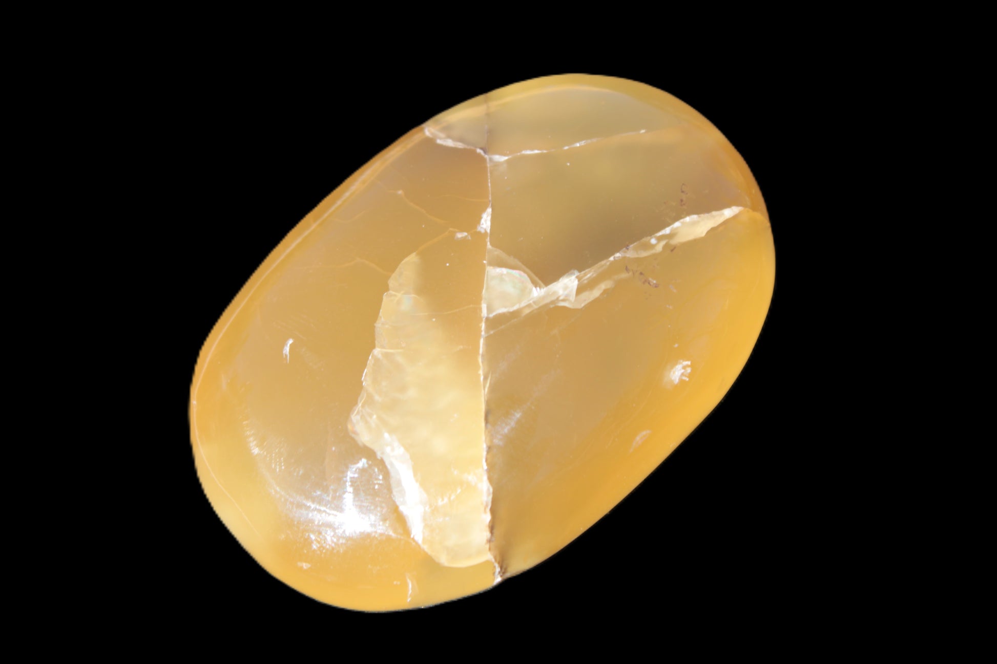 Honey Calcite palm stone 58-62mm 83-95g Rocks and Things