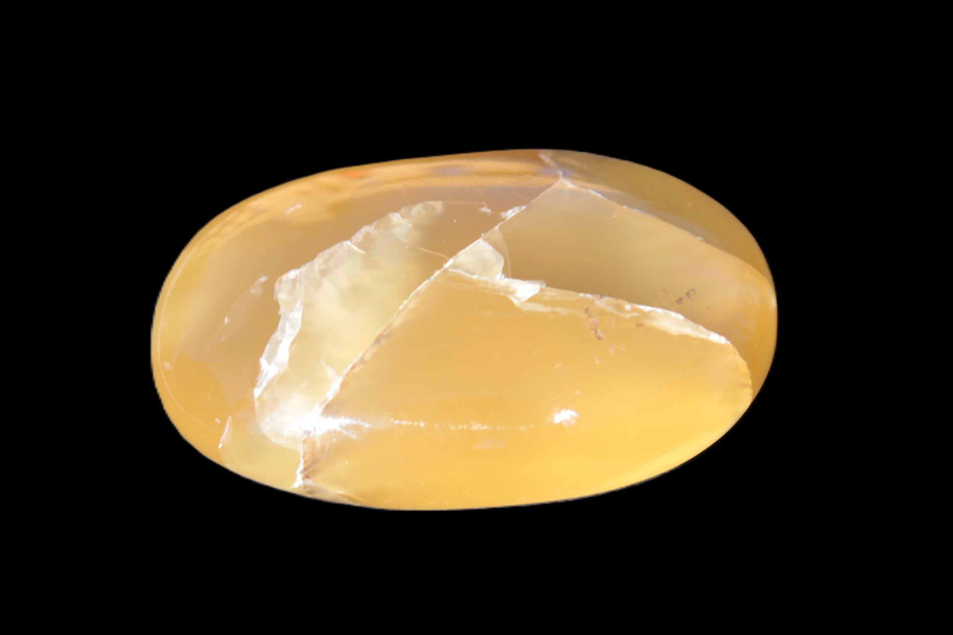 Honey Calcite palm stone 58-62mm 83-95g Rocks and Things