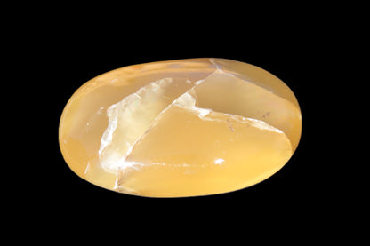 Honey Calcite palm stone 58-62mm 83-95g Rocks and Things