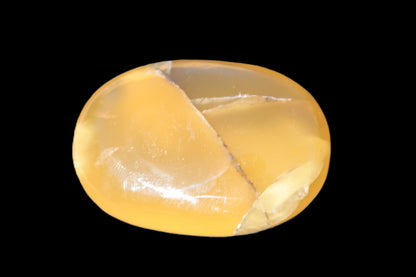 Honey Calcite palm stone 58-62mm 83-95g Rocks and Things