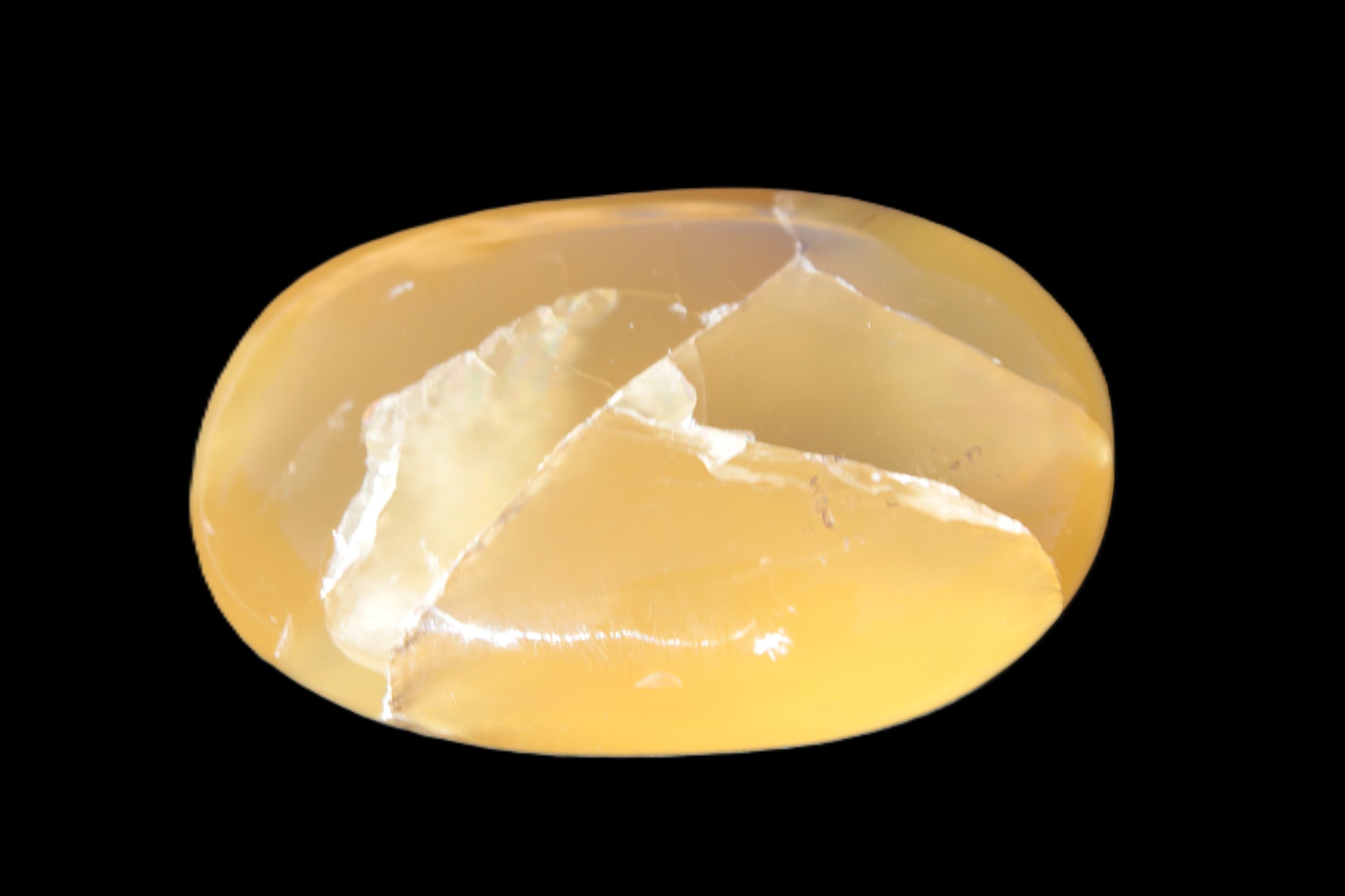 Honey Calcite palm stone 58-62mm 83-95g Rocks and Things