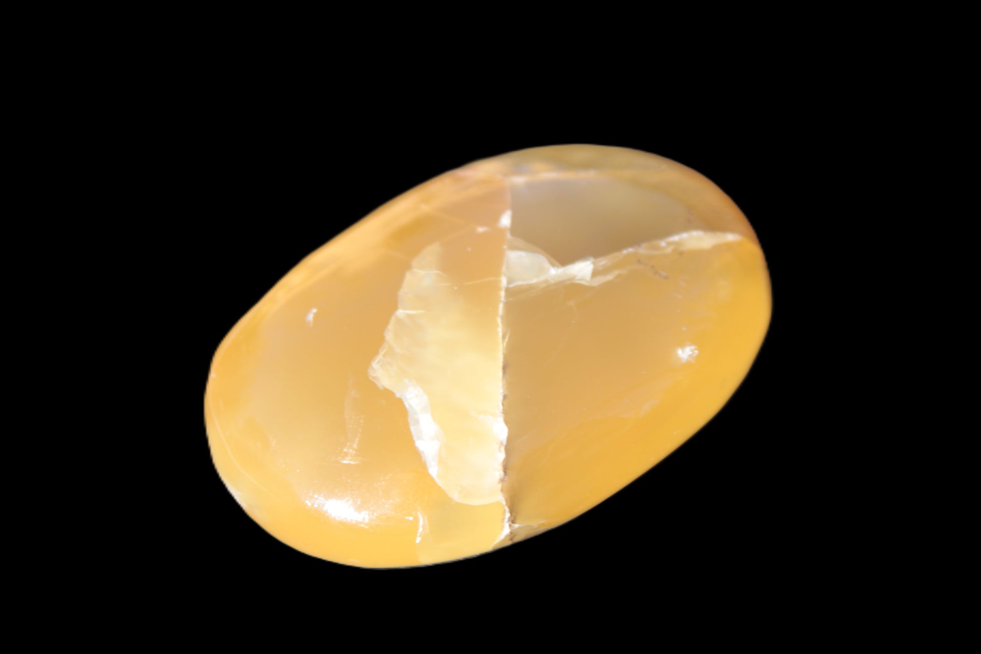 Honey Calcite palm stone 58-62mm 83-95g Rocks and Things