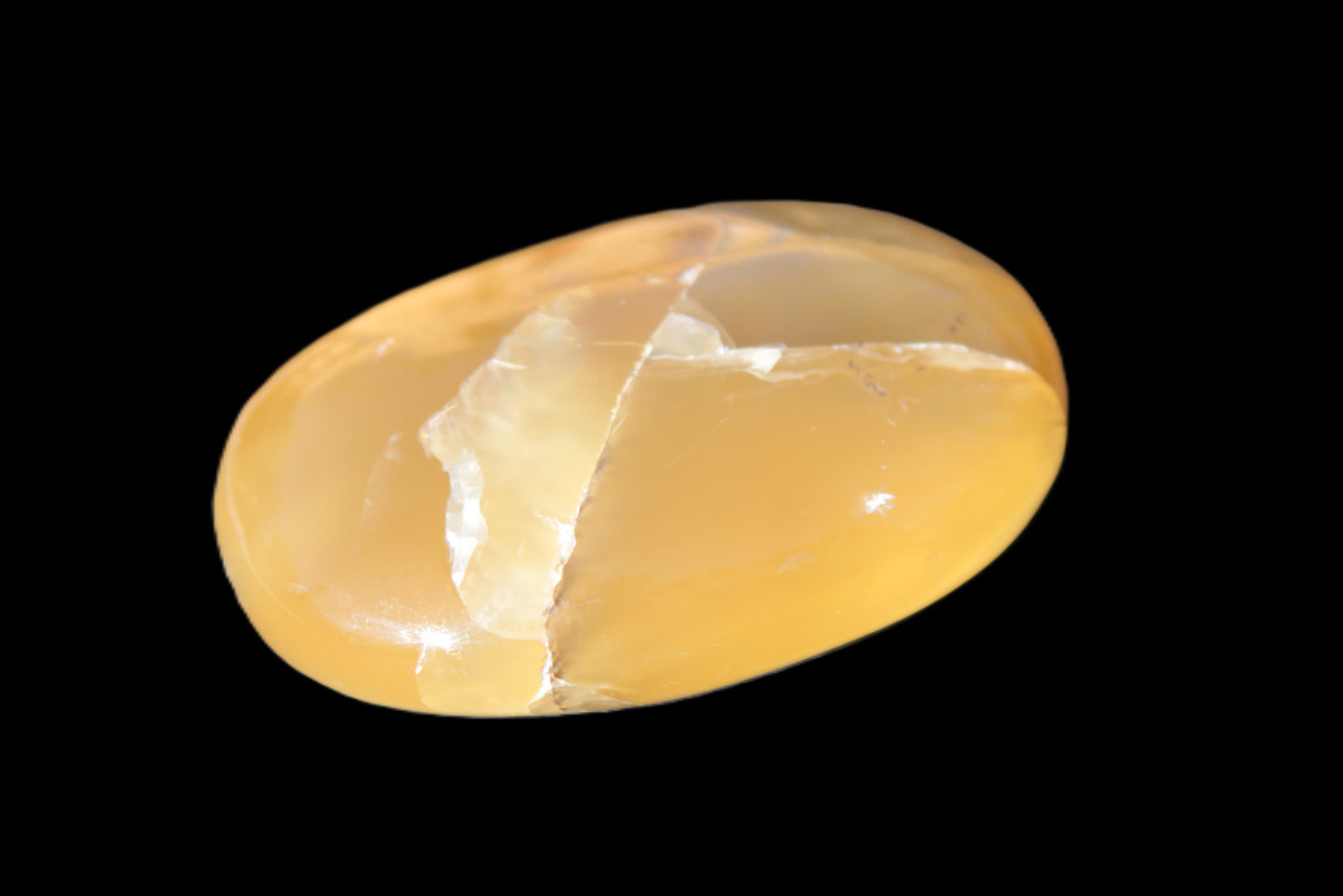 Honey Calcite palm stone 58-62mm 83-95g Rocks and Things