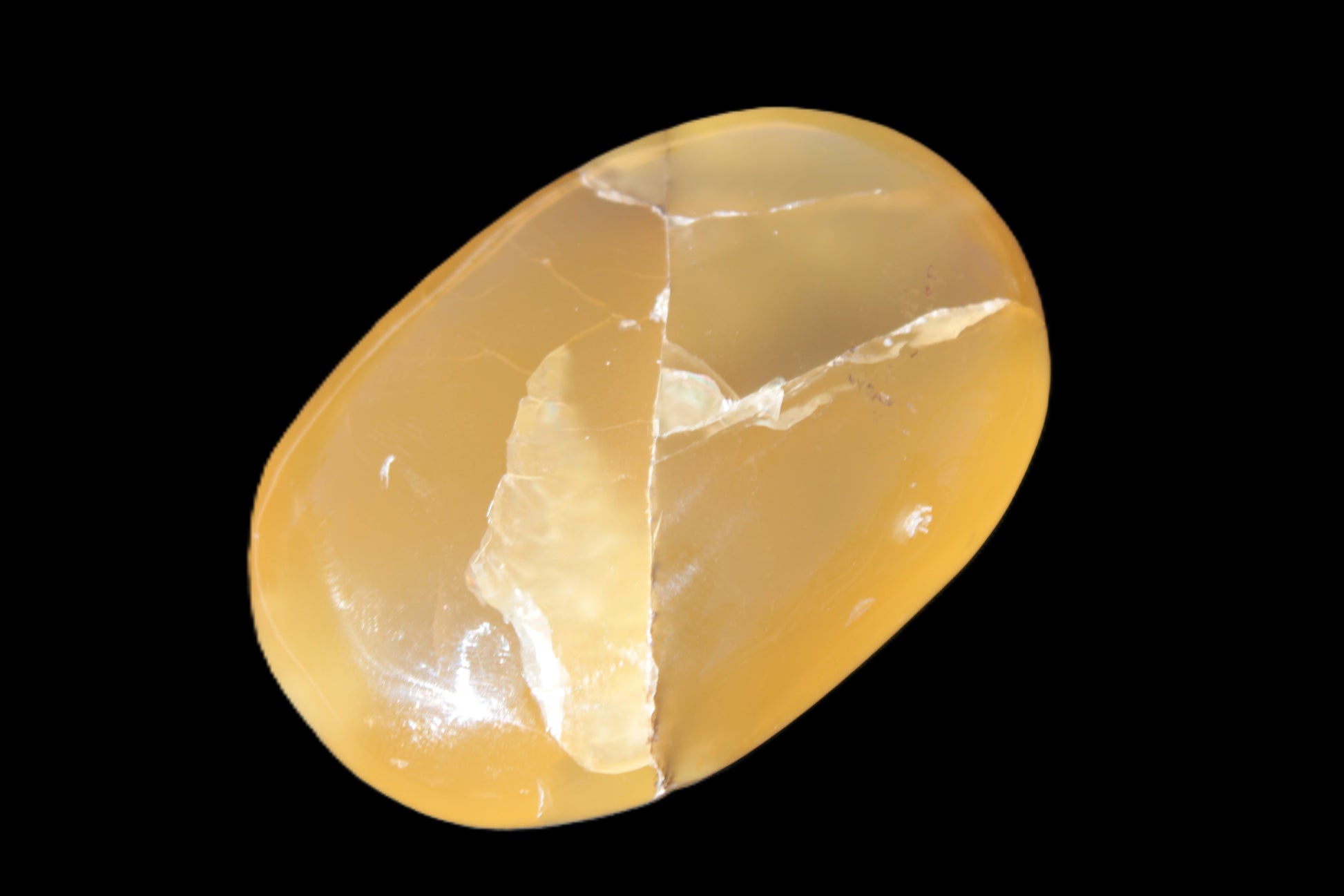 Honey Calcite palm stone 58-62mm 83-95g Rocks and Things