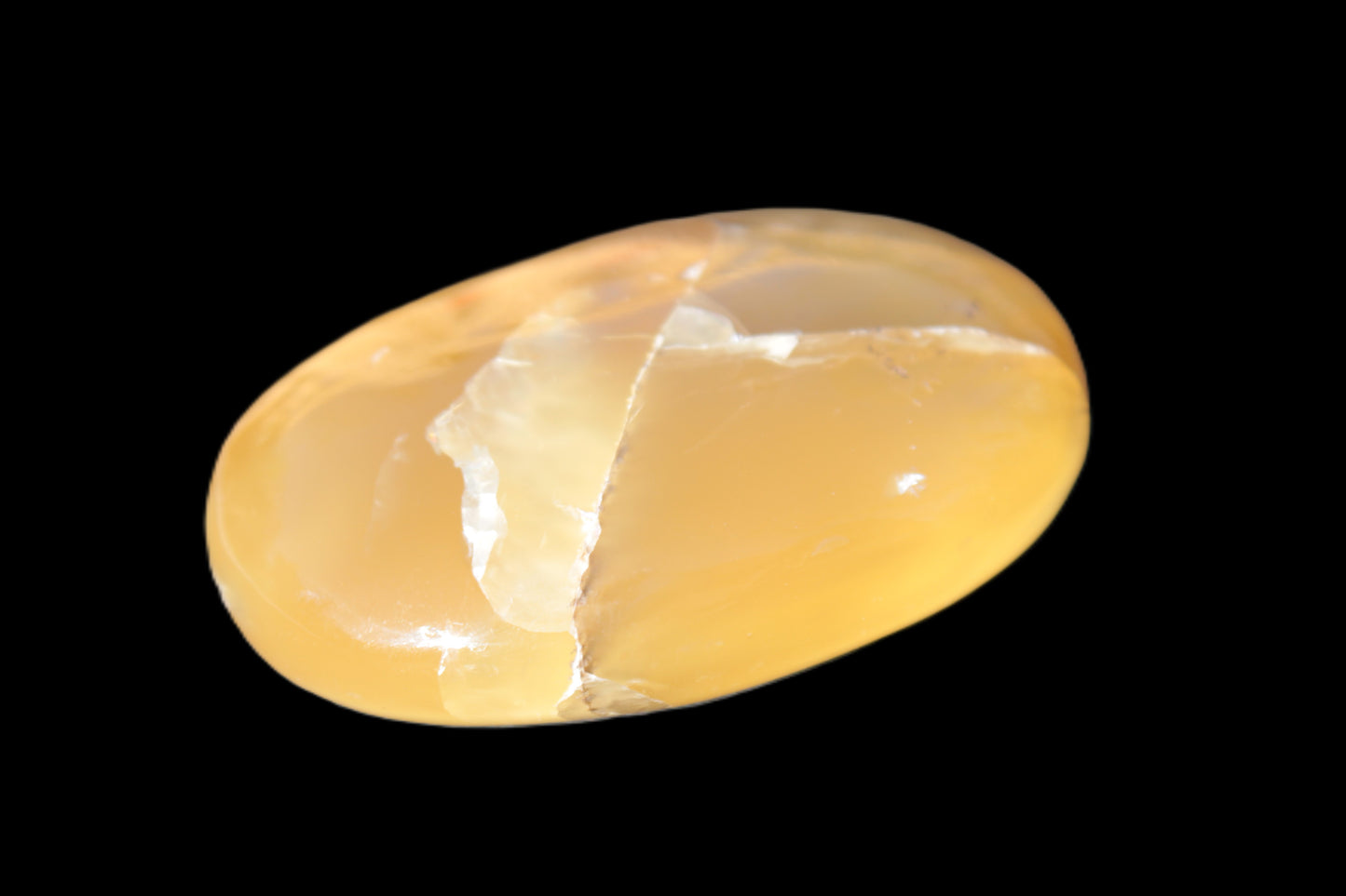 Honey Calcite palm stone 58-62mm 83-95g Rocks and Things