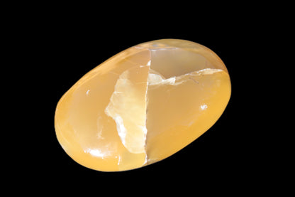 Honey Calcite palm stone 58-62mm 83-95g Rocks and Things