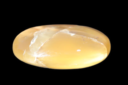 Honey Calcite palm stone 58-62mm 83-95g Rocks and Things