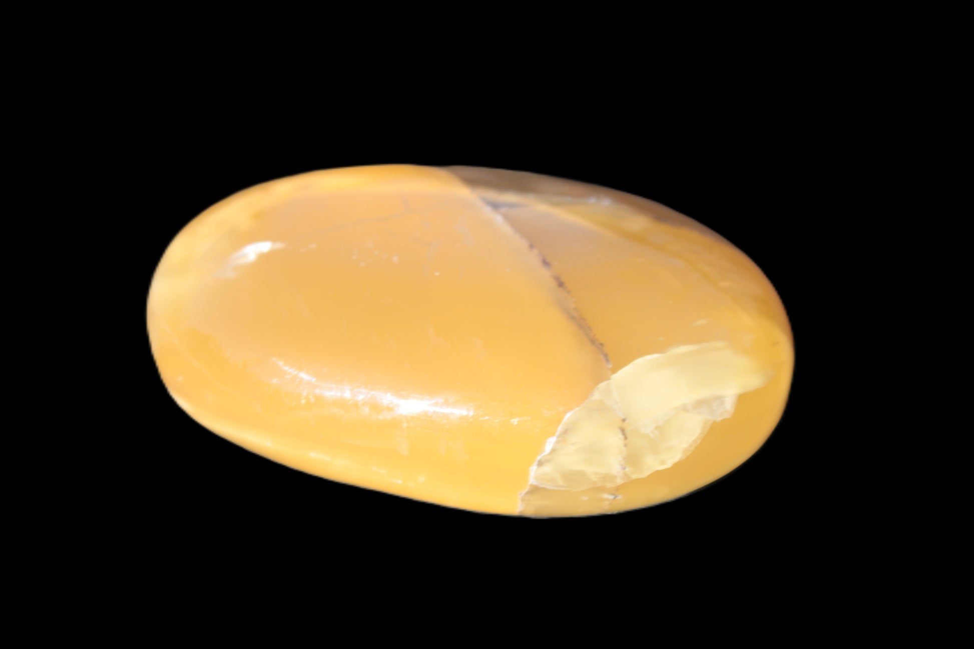 Honey Calcite palm stone 58-62mm 83-95g Rocks and Things