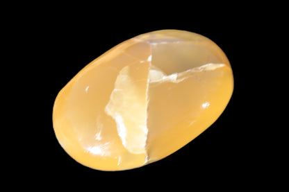 Honey Calcite palm stone 58-62mm 83-95g Rocks and Things