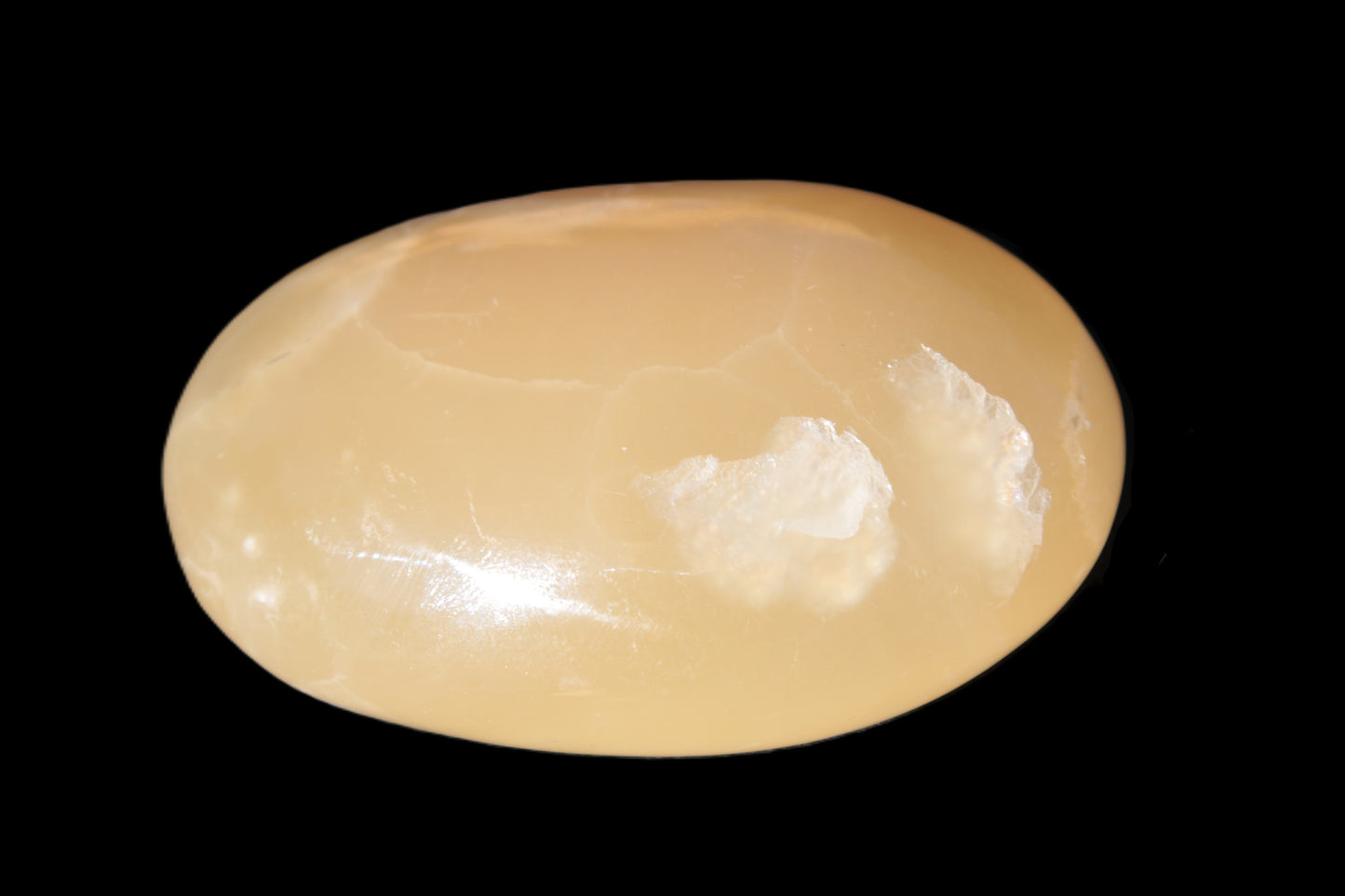 Honey Calcite palm stone 58-62mm 83-95g Rocks and Things