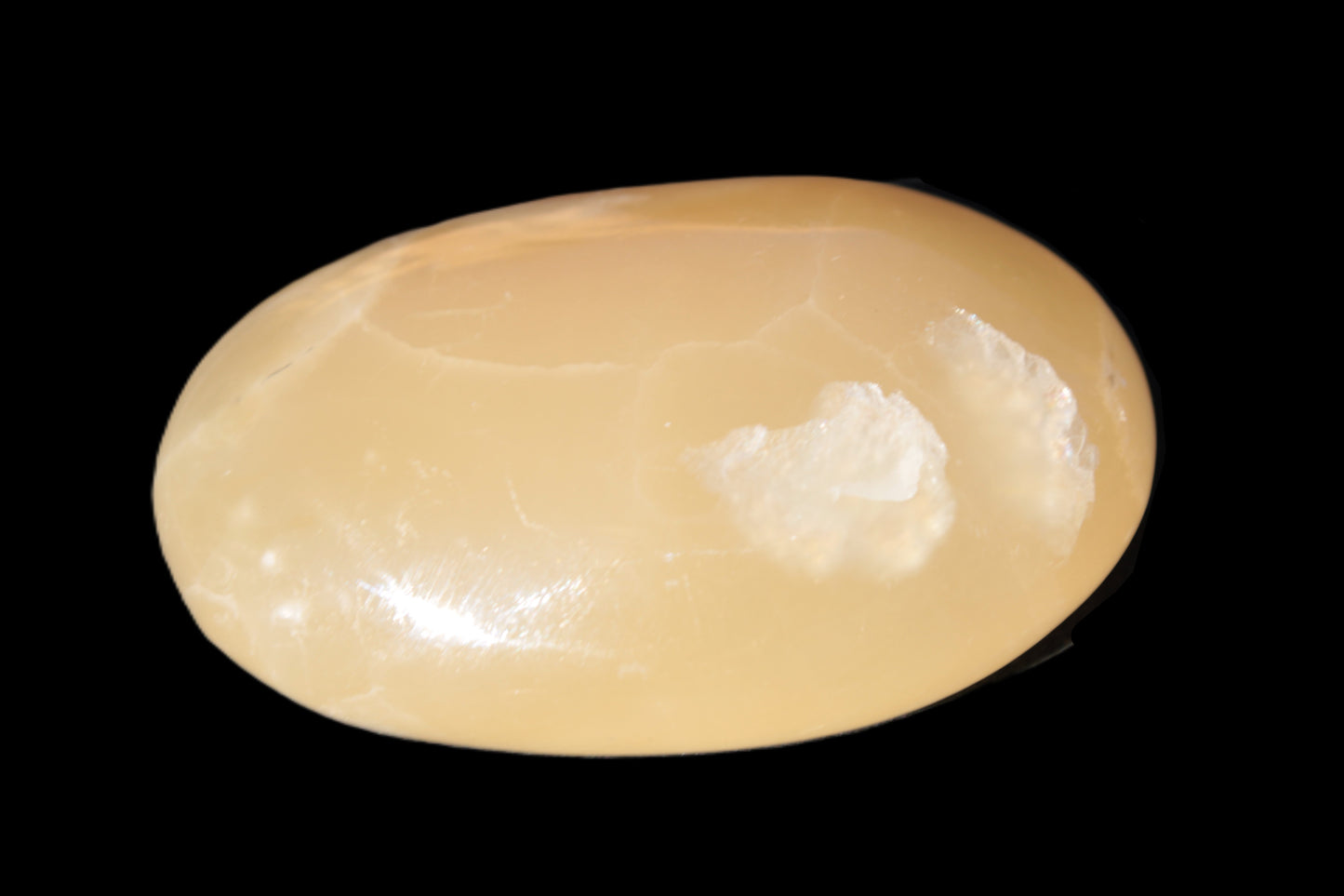 Honey Calcite palm stone 58-62mm 83-95g Rocks and Things