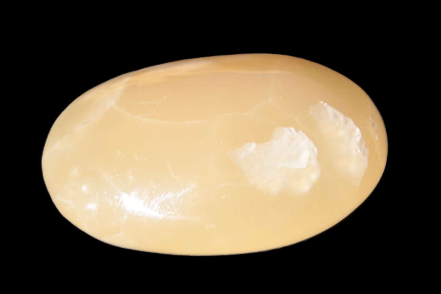 Honey Calcite palm stone 58-62mm 83-95g Rocks and Things