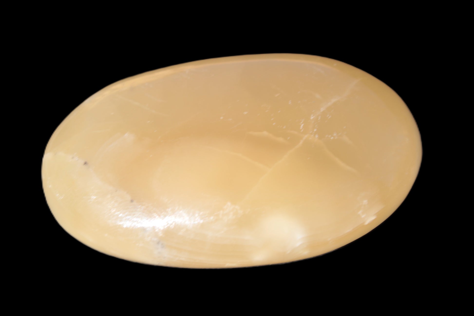 Honey Calcite palm stone 58-62mm 83-95g Rocks and Things