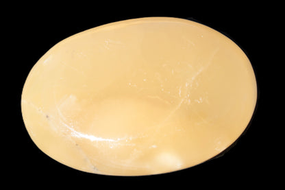 Honey Calcite palm stone 58-62mm 83-95g Rocks and Things