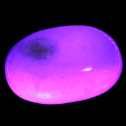 White Jade palm stone from Pakistan 62-72mm 63-86.7g in UV light