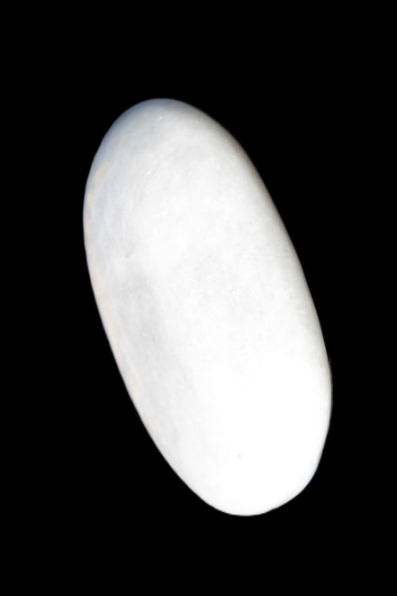 White Jade palm stone from Pakistan 62-72mm 63-86.7g in sunlight - Rocks and Things Store
