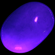 White Jade palm stone from Pakistan 62-72mm 63-86.7g in UV light - Rocks and Things Store